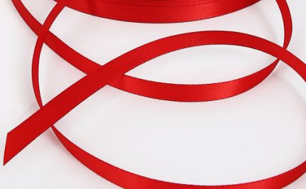 Panglică satin premium 1 cm /91,5 m, roșu